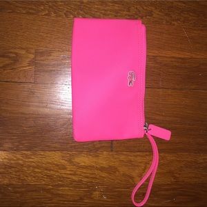 Lacoste neon pink pouch
